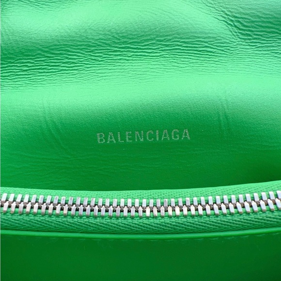 Balenciaga Crush Chain Bag S Quilted Calf As Vivid Green - Picture 8 of 9